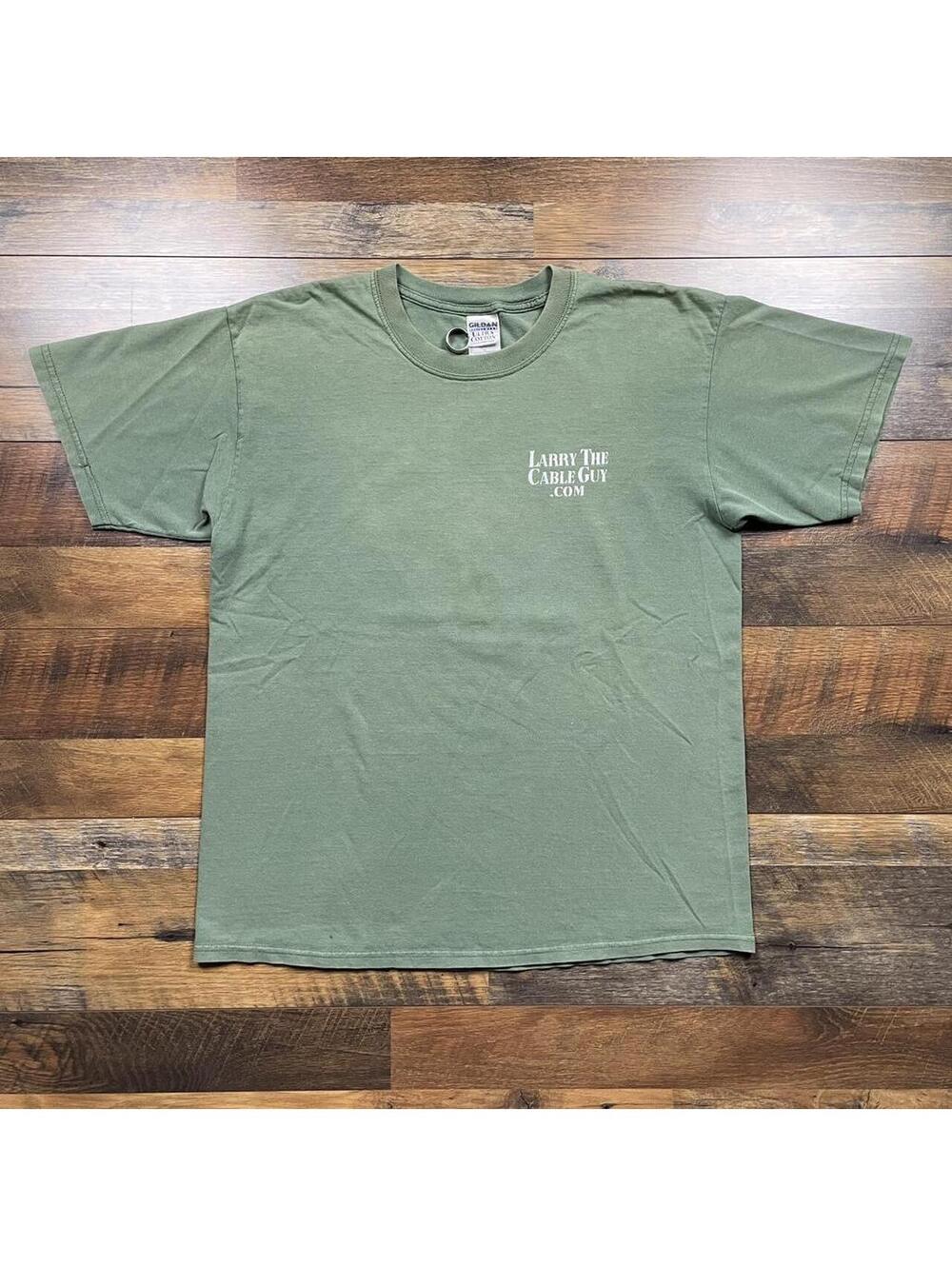 Vintage Y2K Larry The Cable Guy Git R Done T Shirt Size Large Double Sided